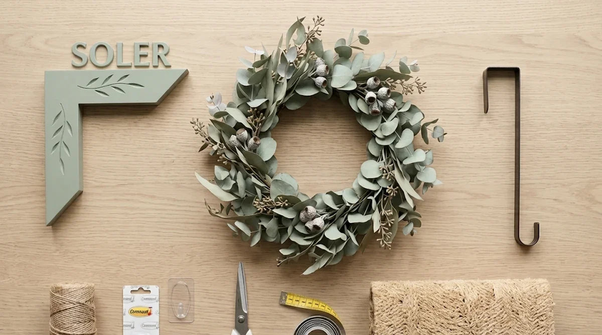 Kit de materiales para decorar la puerta con un corner personalizado con apellido