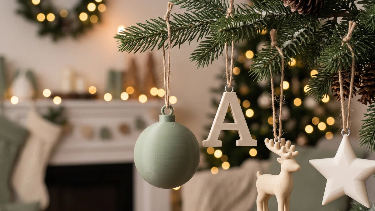 Adornos de Navidad personalizados para el árbol: ideas y estilos en PLA mate