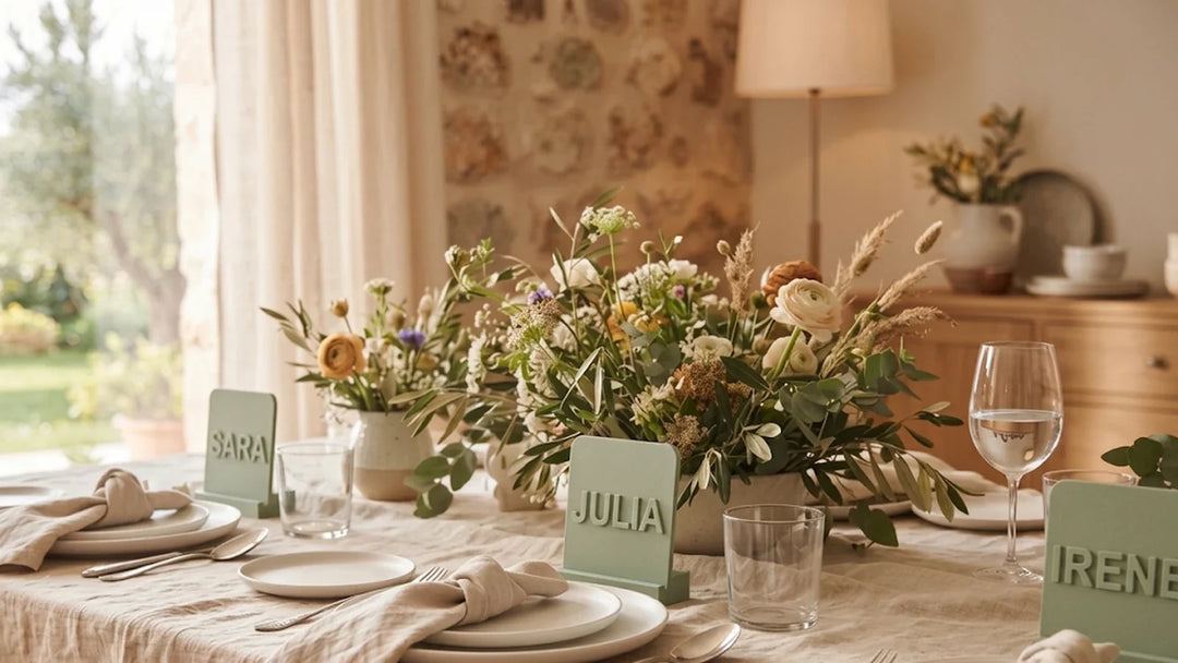 Detalles de comunión personalizados con el nombre de cada invitado
