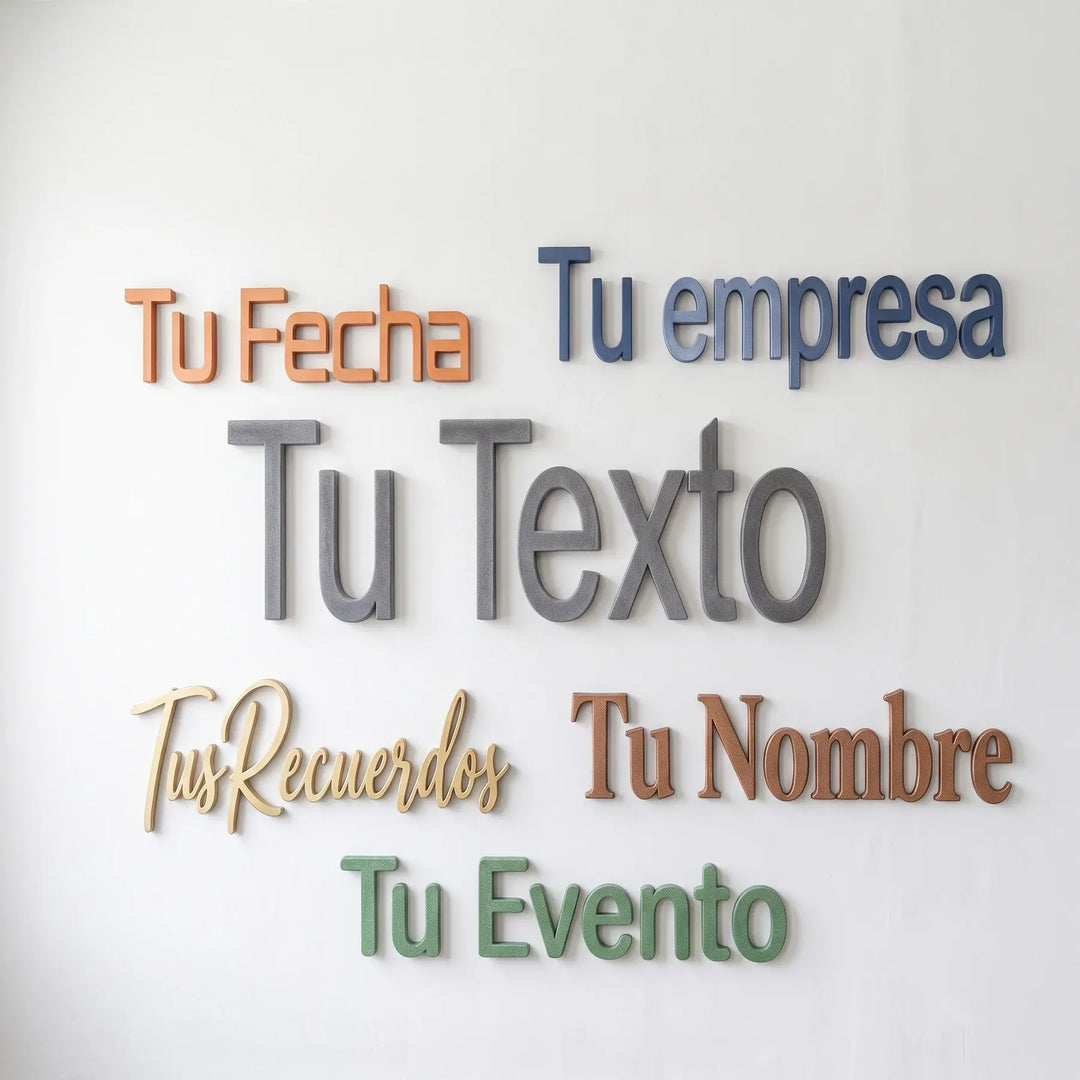 Letras corpóreas 3D personalizadas