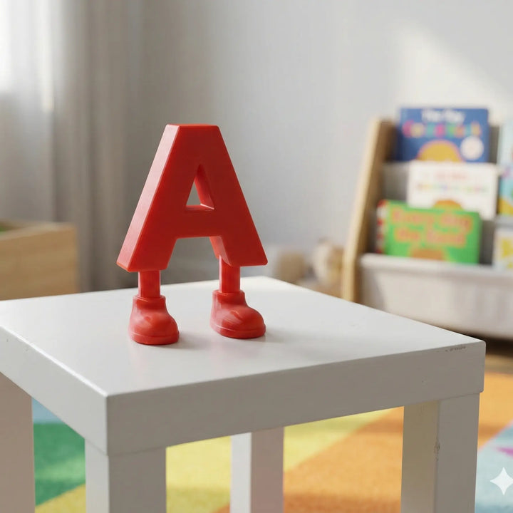 Letras decorativas infantiles con pies, 6 alturas