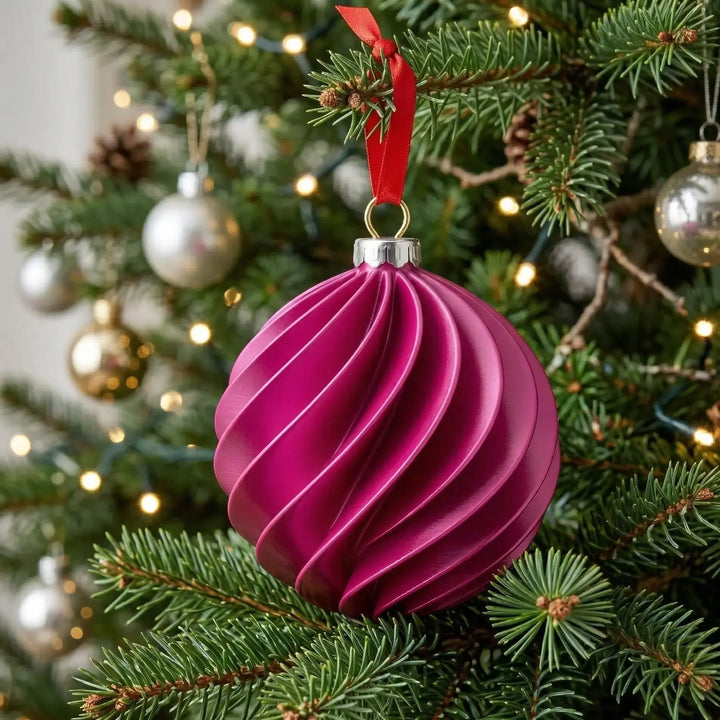 Bola de Navidad Acanalada Helicoidal