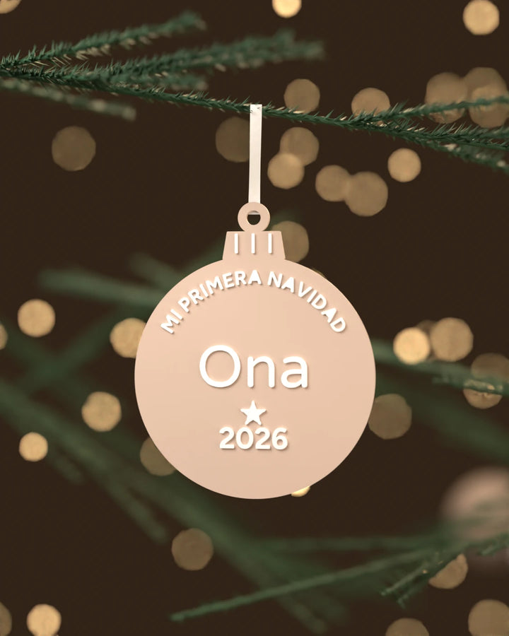 Bola de Navidad Mi Primera Navidad con Nombre y Año