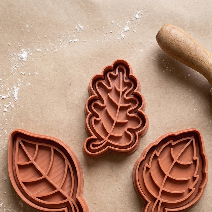 Cortador de galletas hojas de la naturaleza