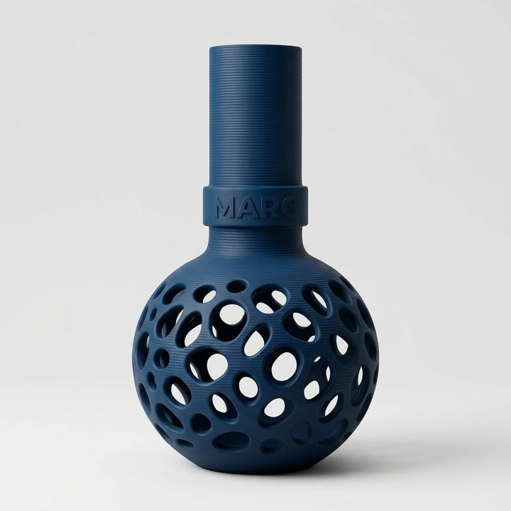 Jarrón Voronoi Bulbo con Nombre en color navy