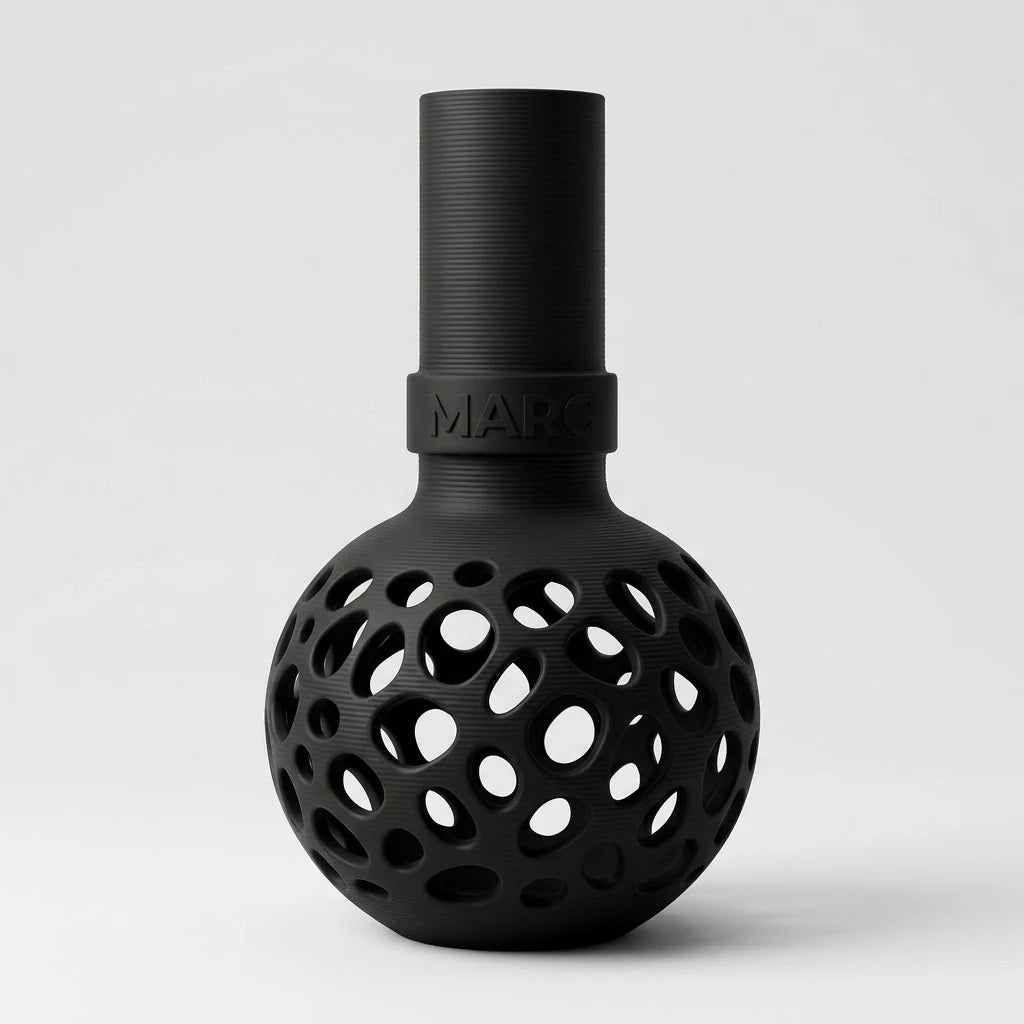 Jarrón Voronoi Bulbo con Nombre en color negro