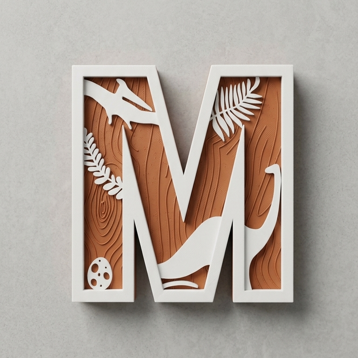 Letras decorativas infantiles de dinosaurios, 6 alturas