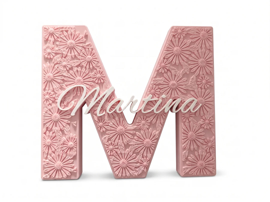 Letras personalizadas 3D Margaritas con nombre